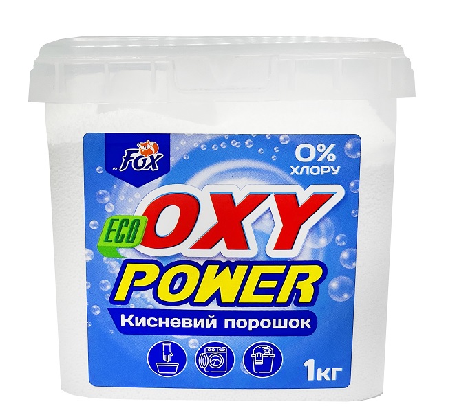 Кисневий пральний порошок FOX OXY POWER без хлору 1кг